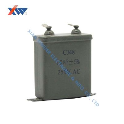 좋은 가격 CJ48 250VDC 10uF 고전압 필름 콘덴서, 금속 경화 페이퍼 유전체 커패시터 온라인